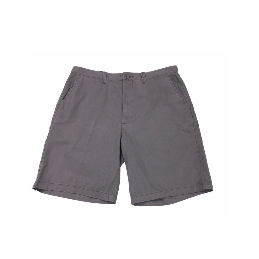 St. John's Bay Mens Flat Front Essential Shorts 38 Loft Gray‎ Casual